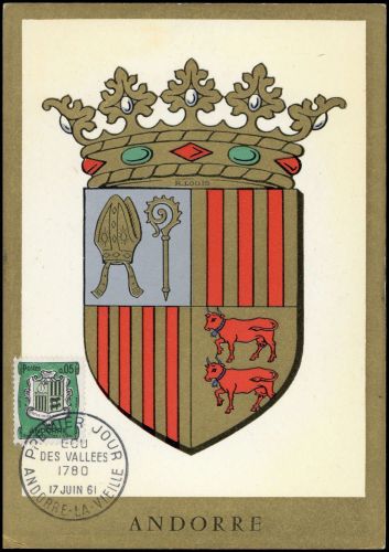 1961, Andorra Französische Post, 164 MK, Brief