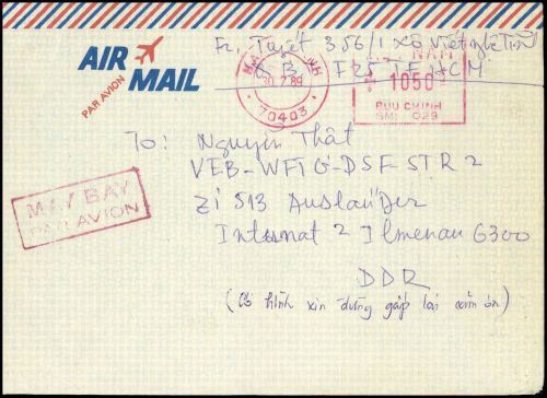 1989, Vietnam Nord und Republik, Brief