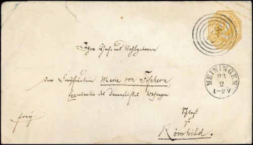 1863, Altdeutschland Thurn und Taxis, U 21 II A, Brief