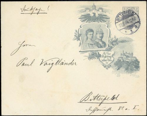 1906, Deutsches Reich, PU 24, Brief