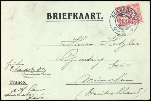 1912, Niederländisch Indien, 113, Brief