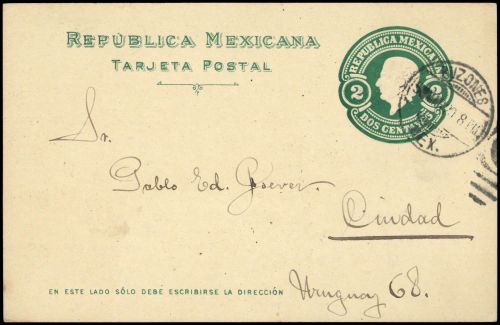 1910, Mexiko, P 121, Brief