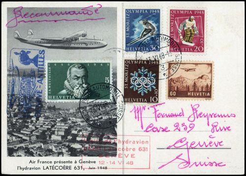 1948, Schweiz, 390 u.a., Brief