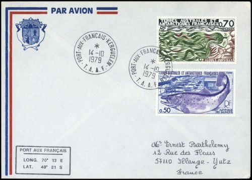 1977, Französische Gebiete in der Antarktis, 116-17, Brief