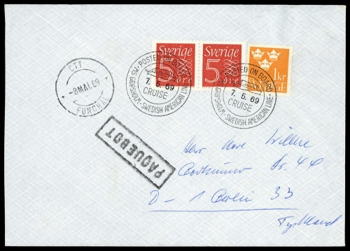 1969, Schweden, 268 u. 429 D (2), Brief