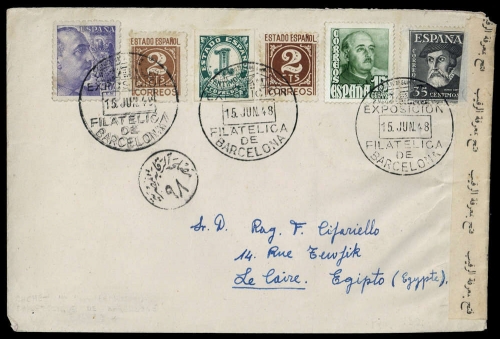 1948, Spanien, 953 u.a., Brief