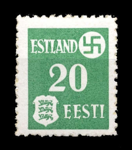 1941, Deutsche Besetzung II. WK Estland, 2 x, **