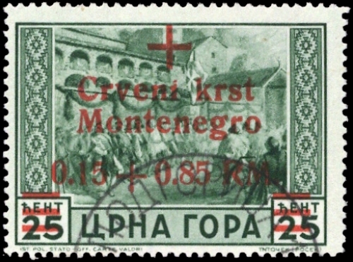 1944, Deutsche Besetzung II. WK Montenegro, 29 I, cto