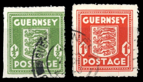 1941, Deutsche Besetzung II. WK Guernsey, 1+2, gest.