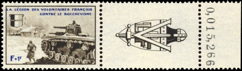 1942, Deutsche Besetzung II. WK Französische Legion, VI BZNr., **