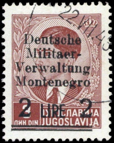 1943, Deutsche Besetzung II. WK Montenegro, 4, cto