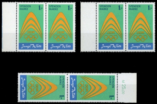1971, DDR Spendenmarken, Sp I PLF, **