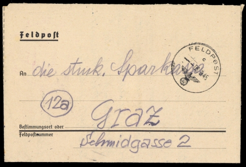 1945, Kroatien, Brief