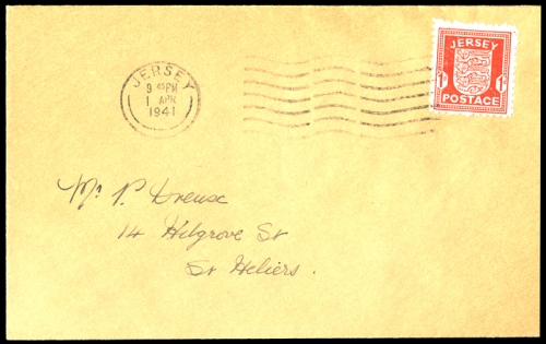 1941, Deutsche Besetzung II. WK Jersey, 2, FDC