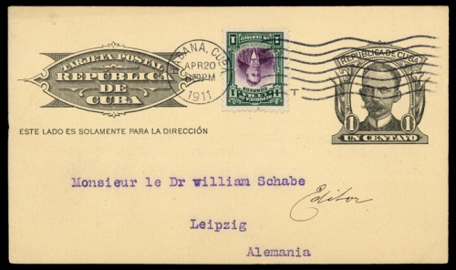 1909, Cuba, Ascher 1, Brief