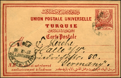 1888, Türkei, Brief