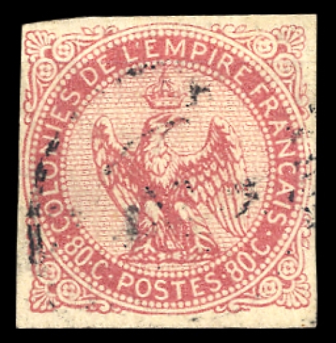 1859, Französische Kolonien Allgemeine Ausgabe, 6, gest.