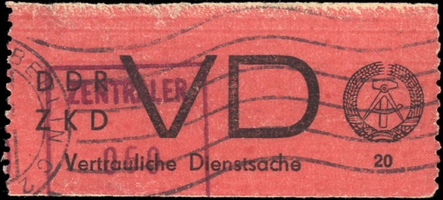 1965, DDR Vertrauliche Dienstsachen, VD 1 I, gest.