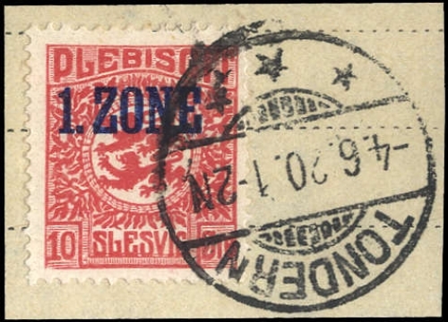 1920, Deutsches Abstimmgeb. Schleswig, 18 Dzf., Briefst.