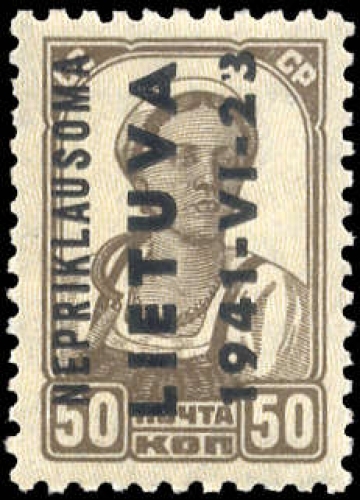 1941, Deutsche Besetzung II. WK Litauen, 7 Dzf, **