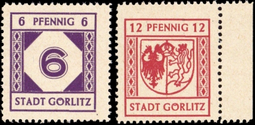 1945, Deutsche Lokalausgabe Görlitz, 6+8 y, *