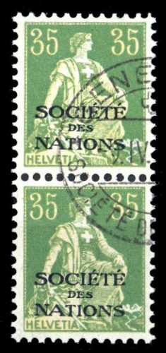 1922, Schweiz Völkerbund SDN, 7 PF I, cto