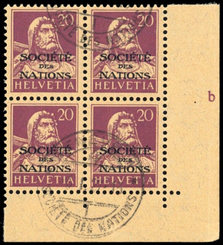 1922, Schweiz Völkerbund SDN, 3 DMar, cto