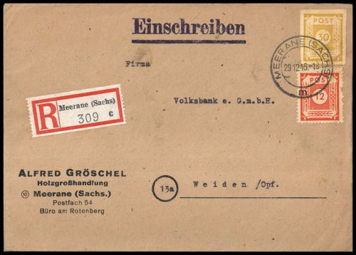 1945, SBZ Ostsachsen, 55, 60, Brief