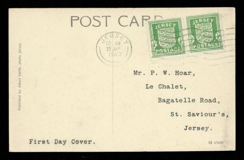 1942, Deutsche Besetzung II. WK Jersey, 1 (2), FDC