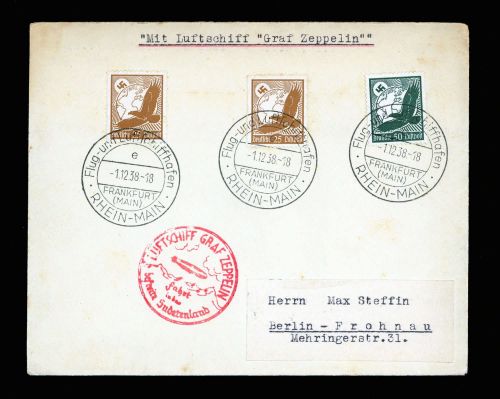 1938, Zeppelin,Zeppelinpost LZ 130,Sudetenlandfahrten, Si 456, ...