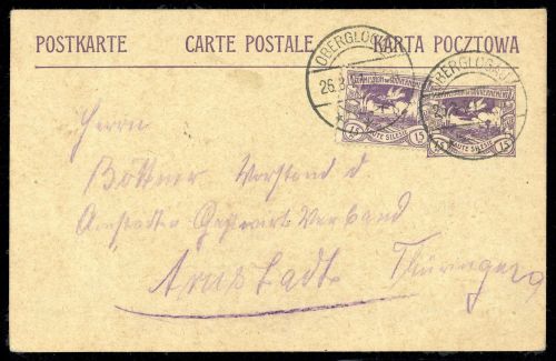 1921, Oberschlesien, P 4 u.a., Brief