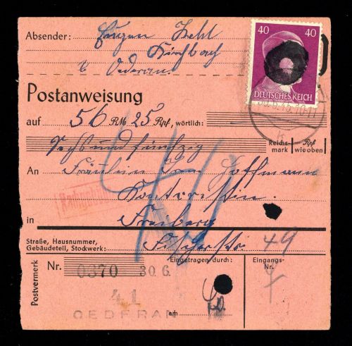 1945, SBZ Bundesland Sachsen, AP 795 I, Brief