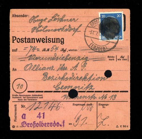 1945, SBZ Bundesland Sachsen, AP 791 I u.a., Brief