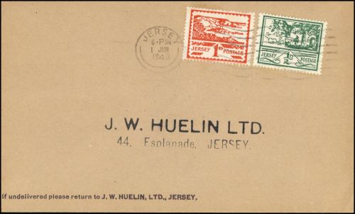 1943, Deutsche Besetzung II. WK Jersey, 3-4, FDC