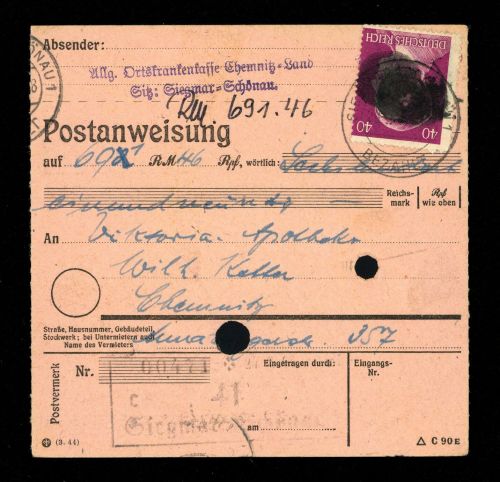 1945, SBZ Bundesland Sachsen, AP 795 I u.a., Brief