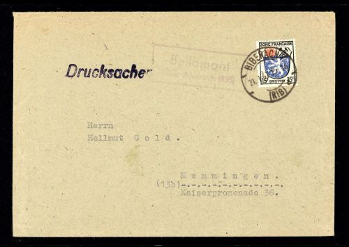Französische Zone Allgemeine Ausgabe, 7, Brief