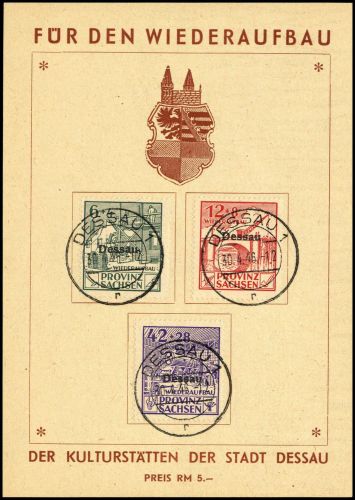 1946, Deutsche Lokalausgabe Dessau, I-III A, Brief