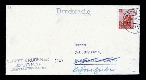 1946, Deutsche Lokalausgabe Grossräschen, 43 A, Brief