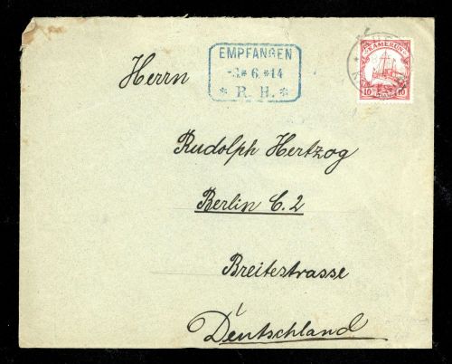 1914, Deutsche Kolonien Kamerun, 22, Brief