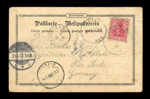 1903, Deutsche Kolonien Ostafrika, DR 70, Brief