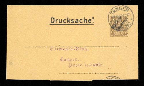 1901, Deutsche Auslandspost Marokko, PS 1 , Brief