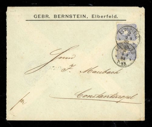 1884, Deutsche Auslandspost Türkei, DR 42 (2), Brief