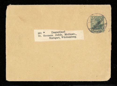 1909, Deutsche Auslandspost Türkei, S 6, Brief