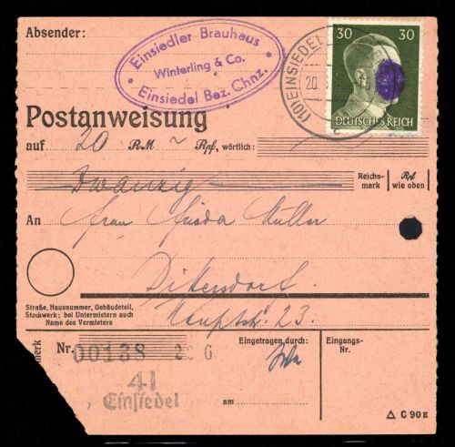 1945, SBZ Bundesland Sachsen, AP 794 I, Brief