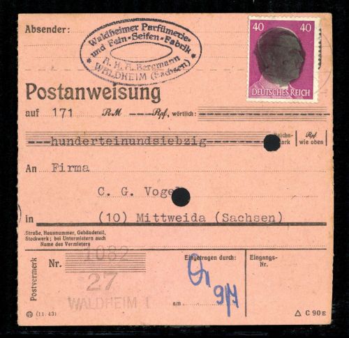 1945, SBZ Bundesland Sachsen, AP 795 I u.a., Brief