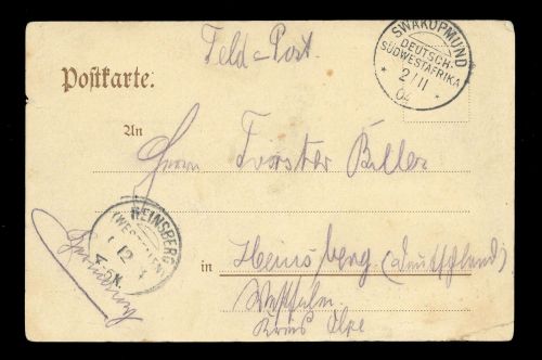 1904, Deutsche Kolonien Südwestafrika, Brief