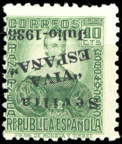 1936, Spanien Lokalausgabe Sevilla, 3 II K, **