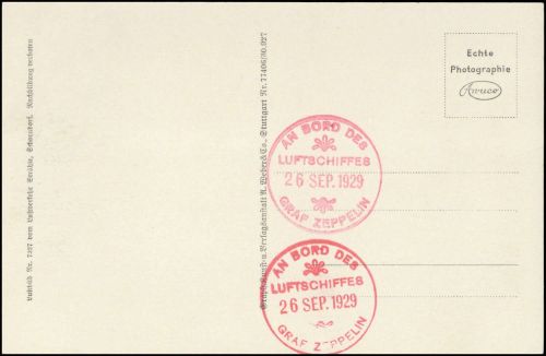 1929, Zeppelin,Zeppelin Postkarten,LZ 127, Brief