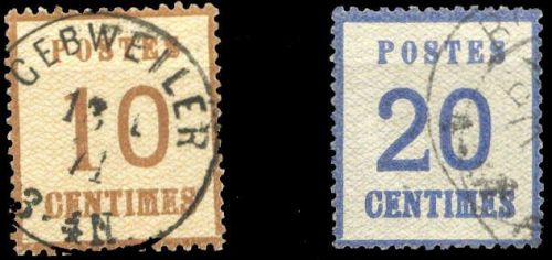 1870, Altdeutschland NDP Elsass Lothringen, 5-6 I, gest.