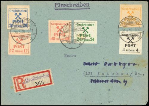 1946, Deutsche Lokalausgabe Grossräschen, 40- 41 u.a., Brief